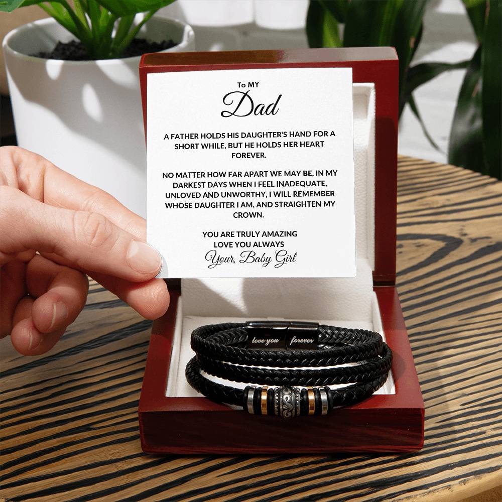 To My Dad  From Your Baby Girl  Love You Forever Bracelet - Love You Forever Bracelet