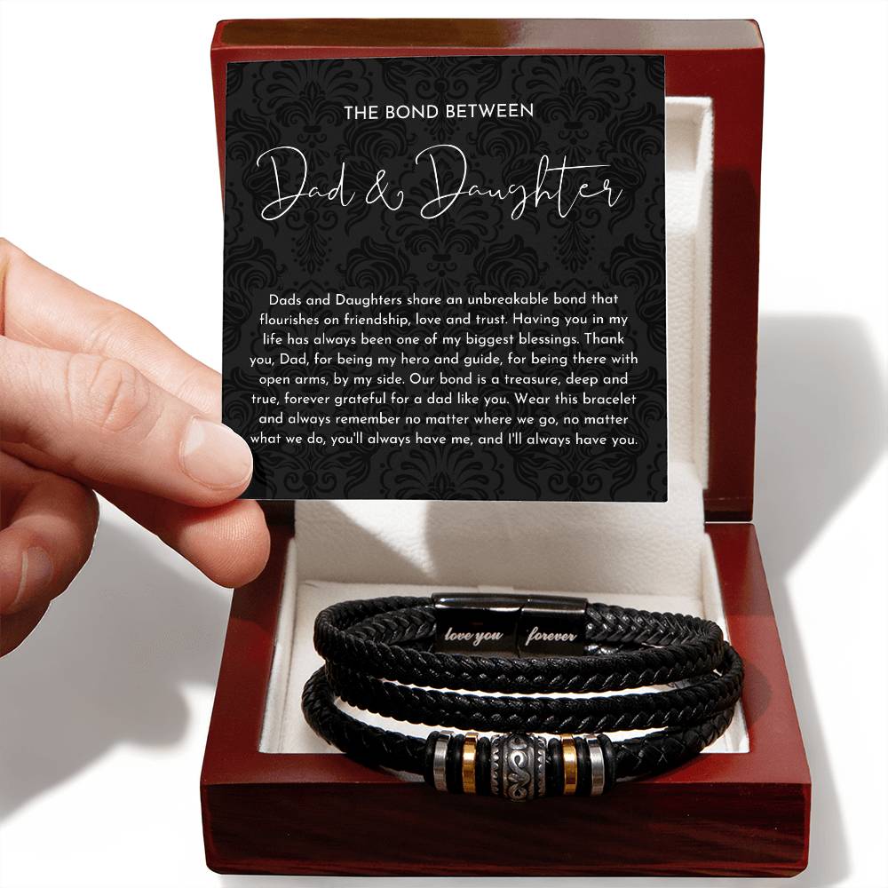 Dad Daughter Bond Bracelet - Love You Forever Bracelet