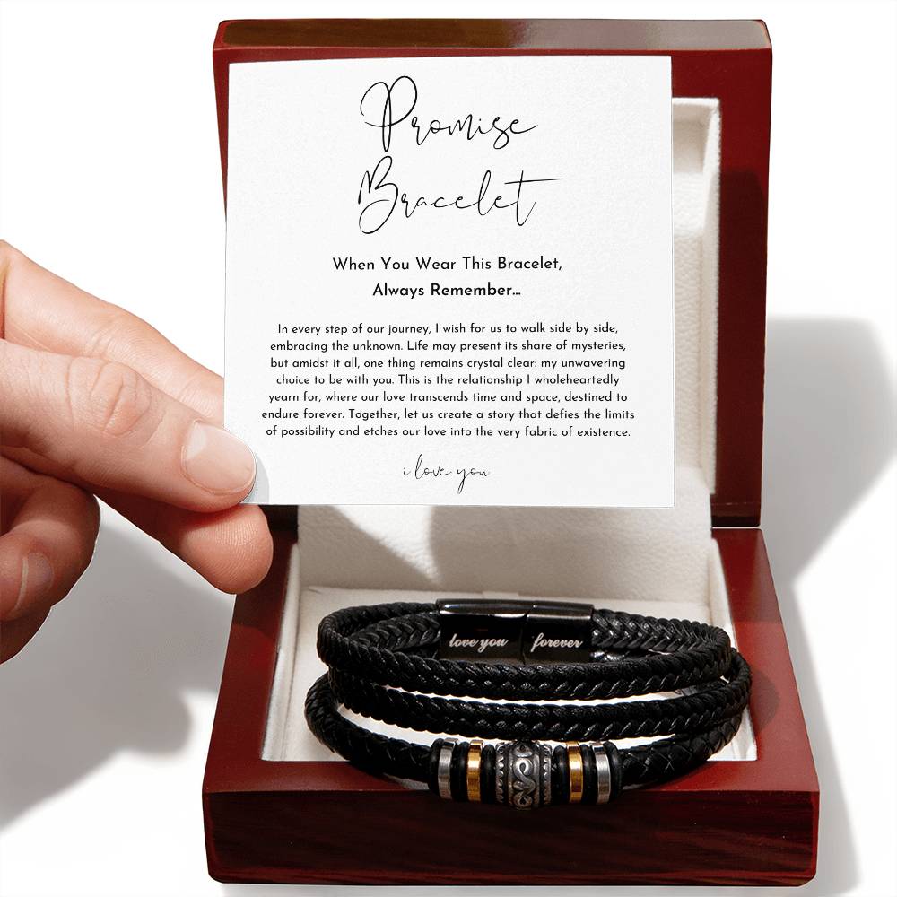 Promise Bracelet For Him - Love You Forever Bracelet