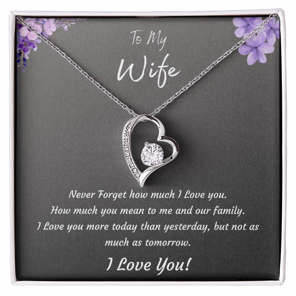 Brillanceaura Forever Love Necklace For Women Birthday Valentines Day Anniversary Mothers Day Gifts For Wife Jewelry Forever Love Necklace