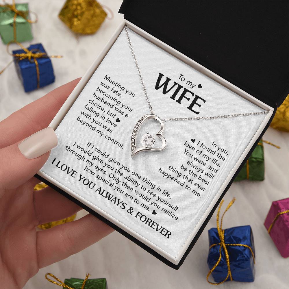 To My Wife Choice Foreve Love Necklace Forever Love Necklace