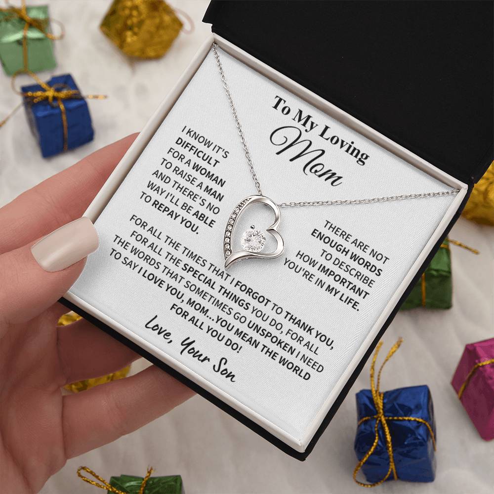 Loving Mom Gift Forever Love Necklace
