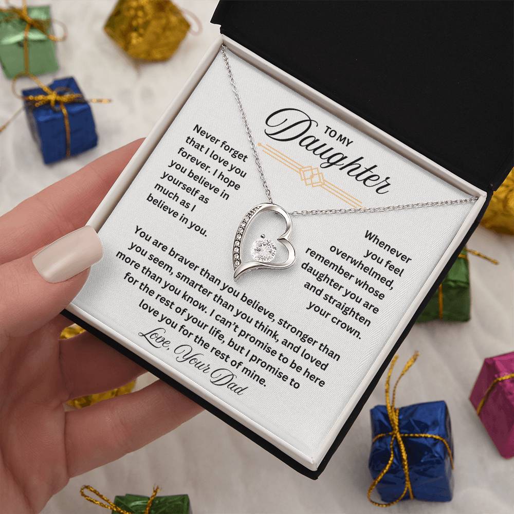 To My Daughter Forever Love Necklace Forever Love Necklace