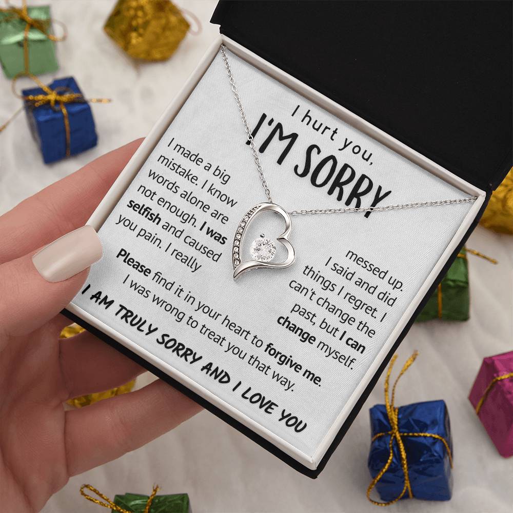 I'M Sorry Heart Necklace - I Really Messed Up Forever Love Necklace