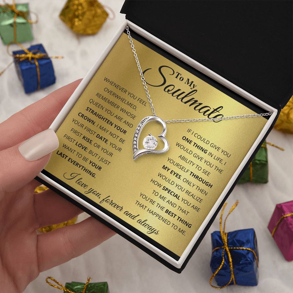 Heart Necklace My Soulmate Forever Love Necklace