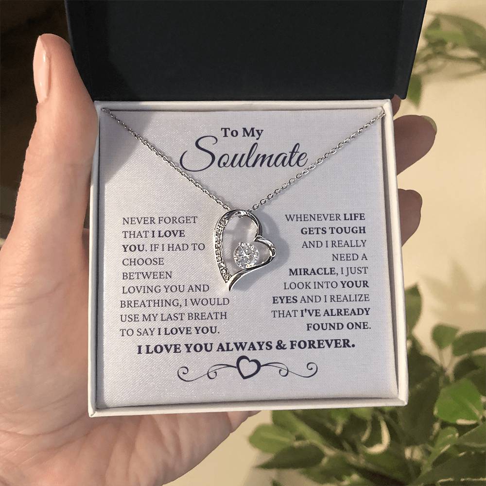 Gift For Soulmate - I Just Look Into Your Eyes Necklace Forever Love Necklace