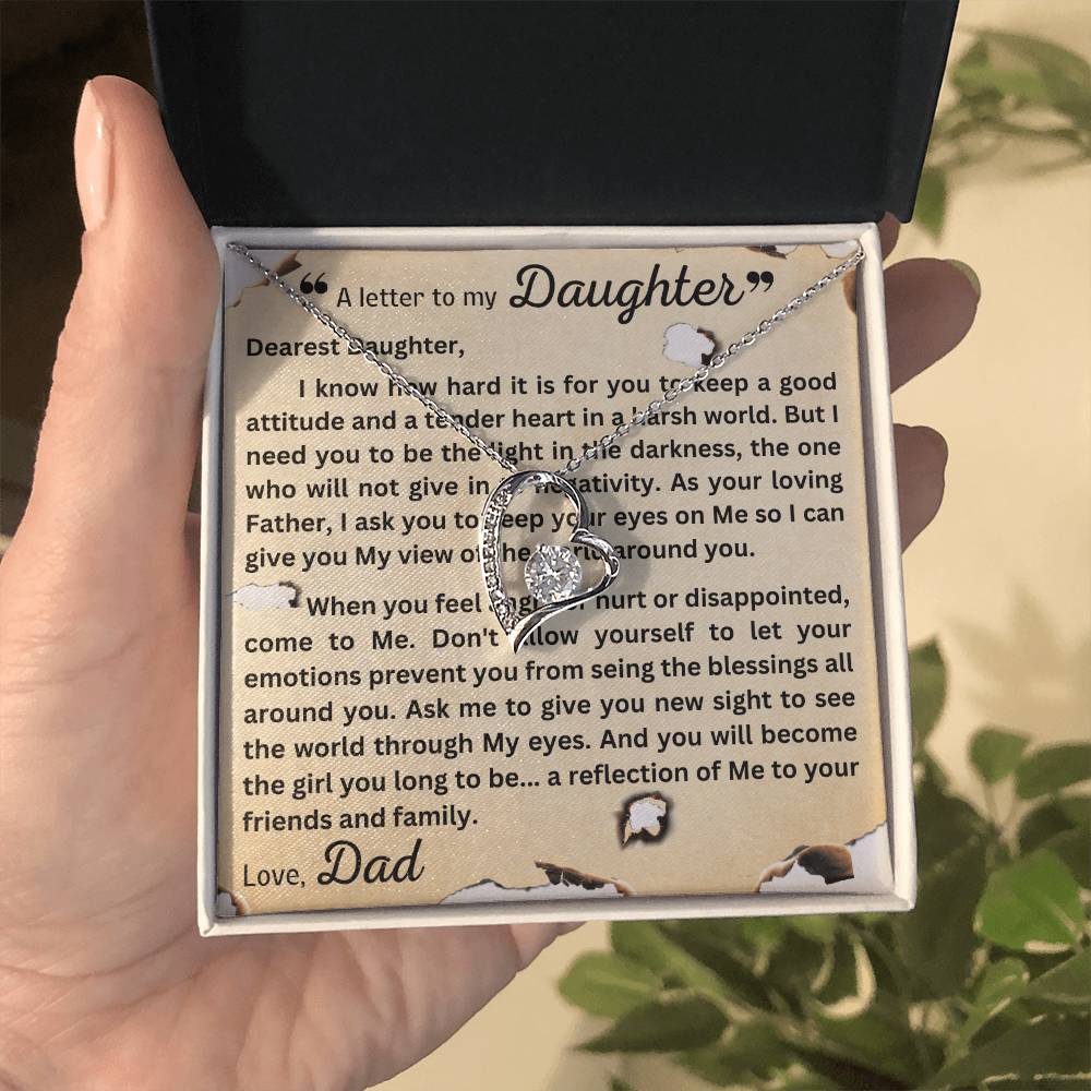 Forever Love Necklace - Letter To Daughter Forever Love Necklace