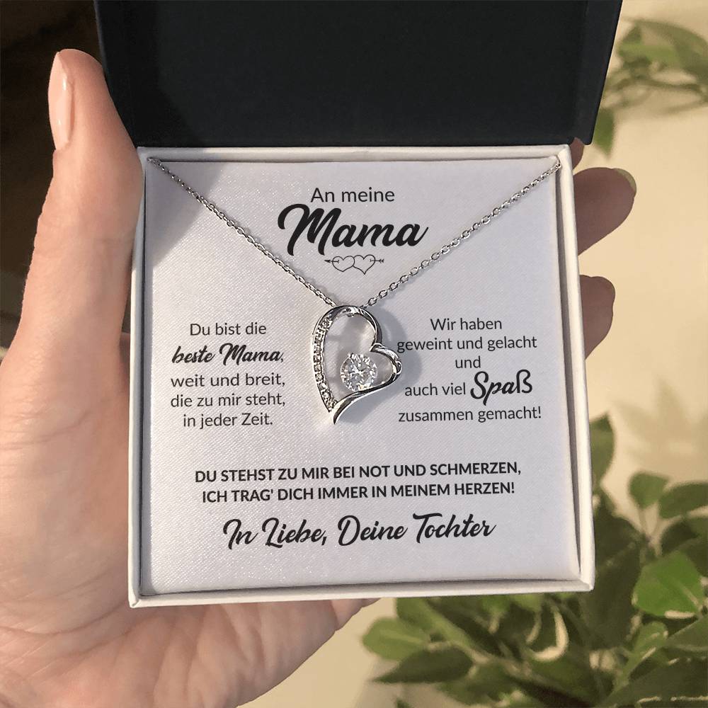 Beste Mama Von Tochter - Herzkette Forever Love Necklace
