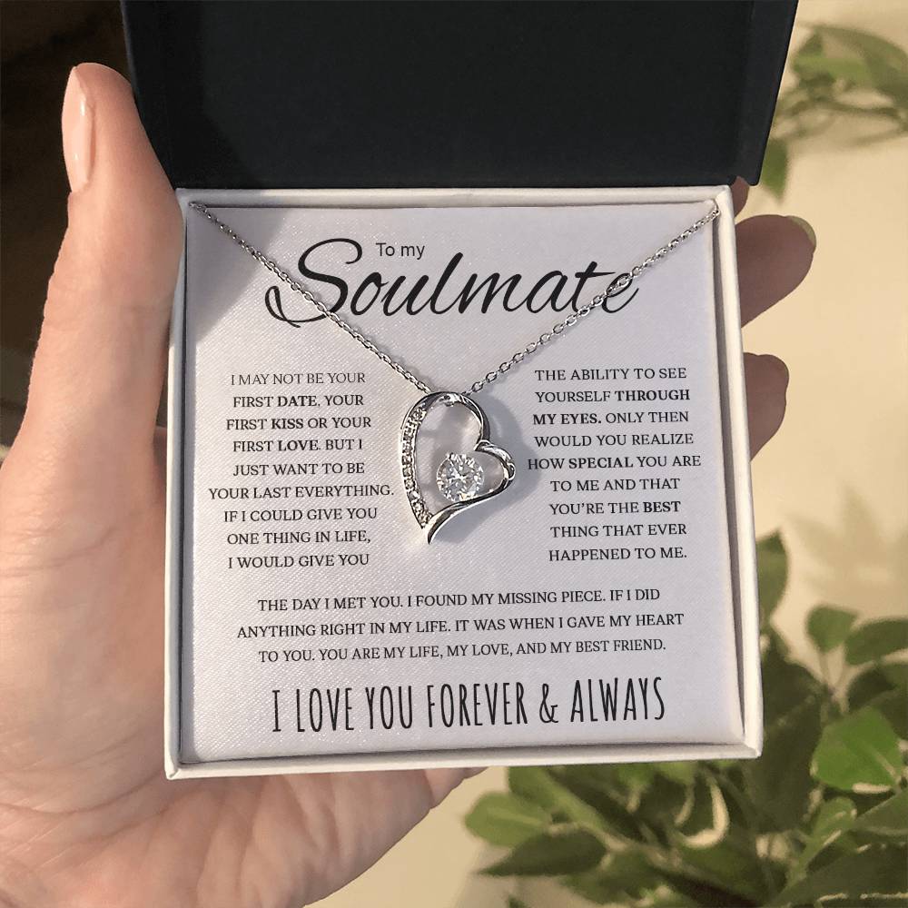 To My Soulmate  My Life My Love My Best Friend  Forever Love Necklace Forever Love Necklace