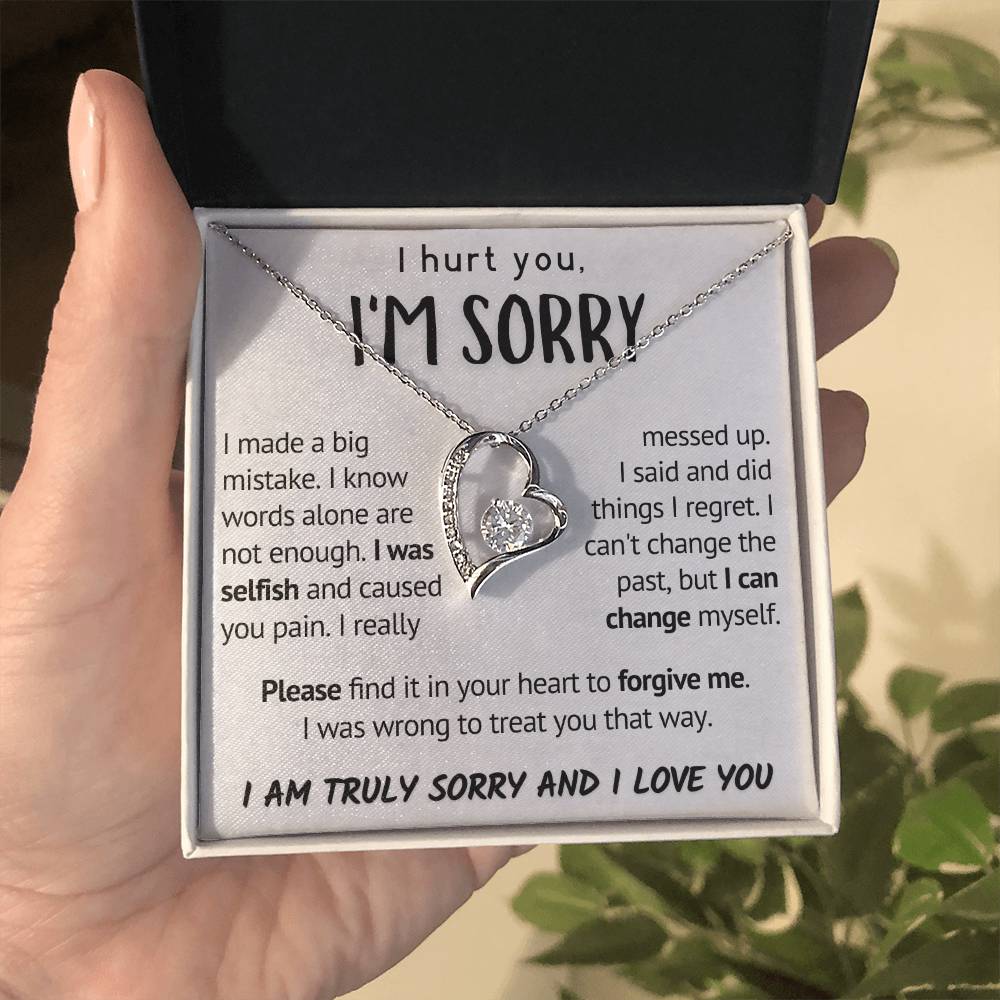 I'M Sorry Heart Necklace - I Really Messed Up Forever Love Necklace