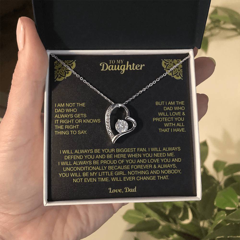 My Dearest Daughter Necklace Forever Love Necklace