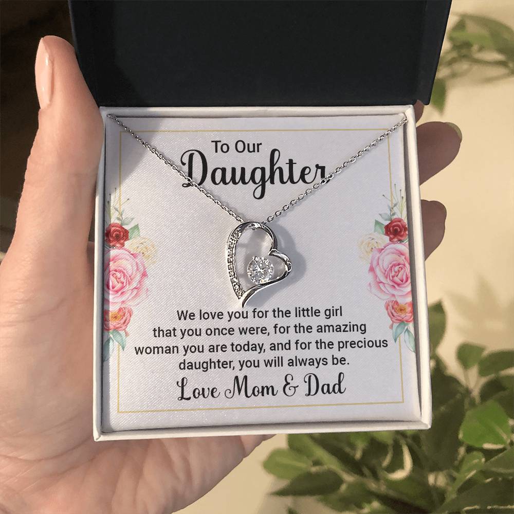 Heartstrings - Forever Love Necklace - Daughter Little Girl You Once Were Forever Love Necklace