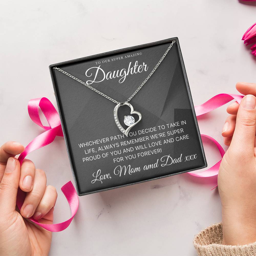 To Our Super Amazing Daughter Forever Love Necklace