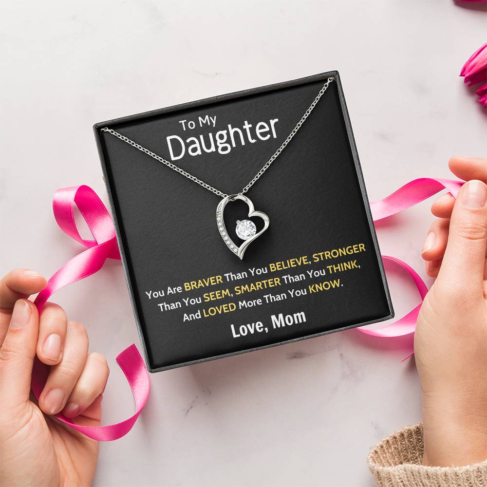 To My Daughter Beautiful Chapters Daughter Necklace Gift For Daughter Xmas Christmas Daughter Gift From Mom 6 1 Forever Love Necklace