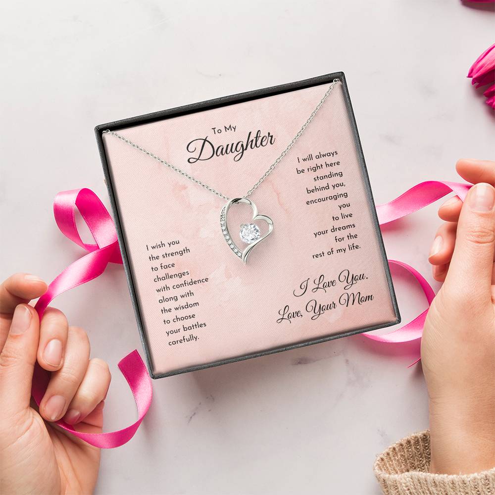 To My Daughter Necklace From Mom Gift For Daughter From Mom Birthday Gift Daughter Graduation Gift Daughter Birthday Gift From Mom Forever Love Necklace