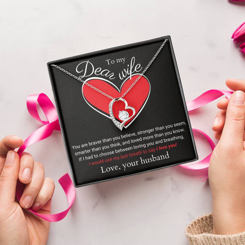 Dear Wife Loved More Than You Know Premium Necklace 1 Forever Love Necklace