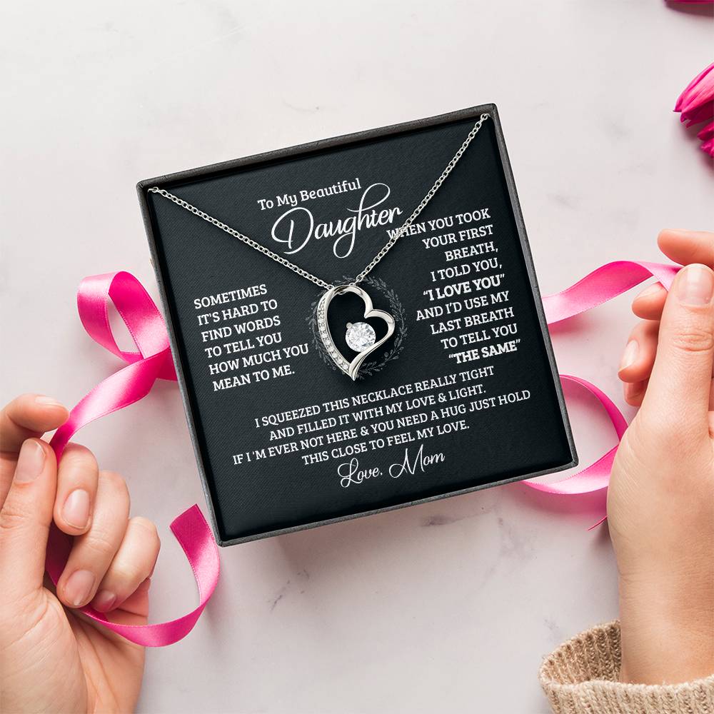 Gift For Daughter From Mom Someday When Pages Of My Life Ends Daughter Forever Love Necklace