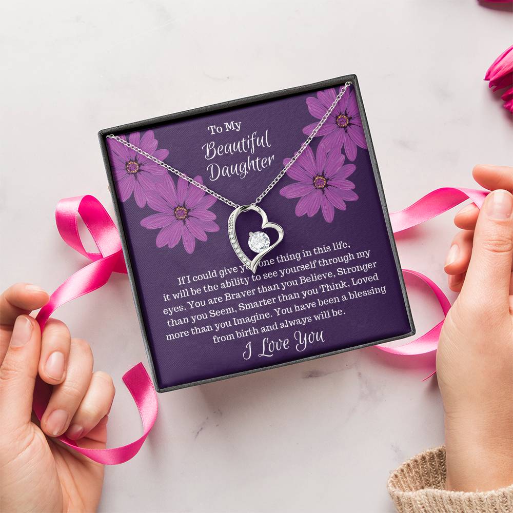 Gift For Daughter If I Could Give You One Thing... Forever Love 1 Forever Love Necklace