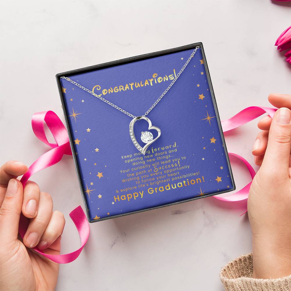 Happy Graduation Graduation Gift For Daughter Graduation Necklace Senior Class Congratulations Graduate Gift Forever Love Necklace