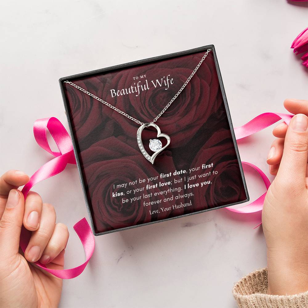 To My Beautiful Wife Best Gift For Wife Forever Love Necklace