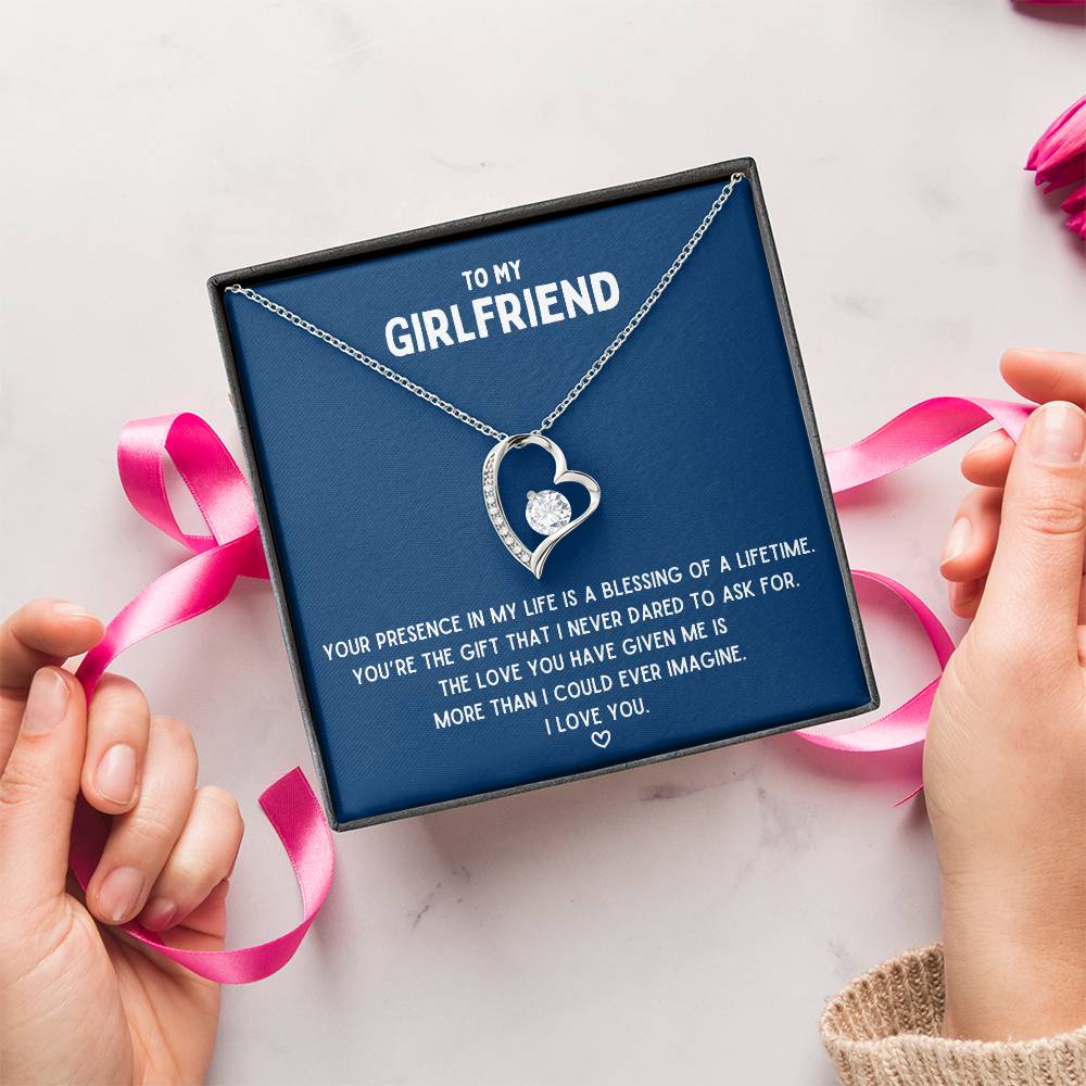 To My Girlfriend Blessing Of A Lifetime Necklace 1 Forever Love Necklace