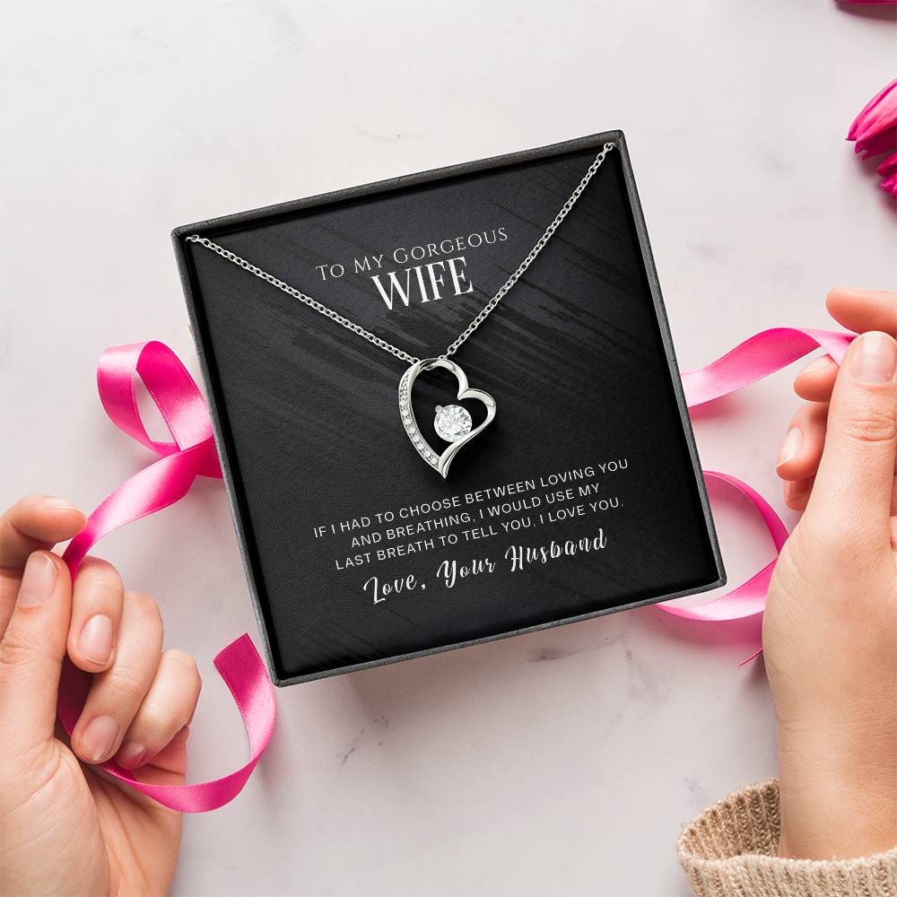 To My Gorgeous Wife 2 1 Forever Love Necklace