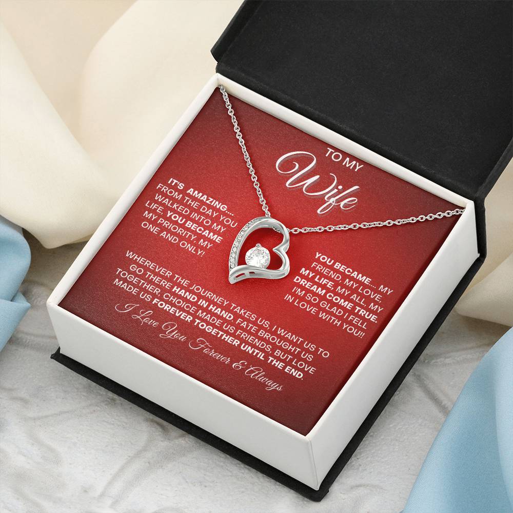 Wife Together Forever Hart Necklace Forever Love Necklace