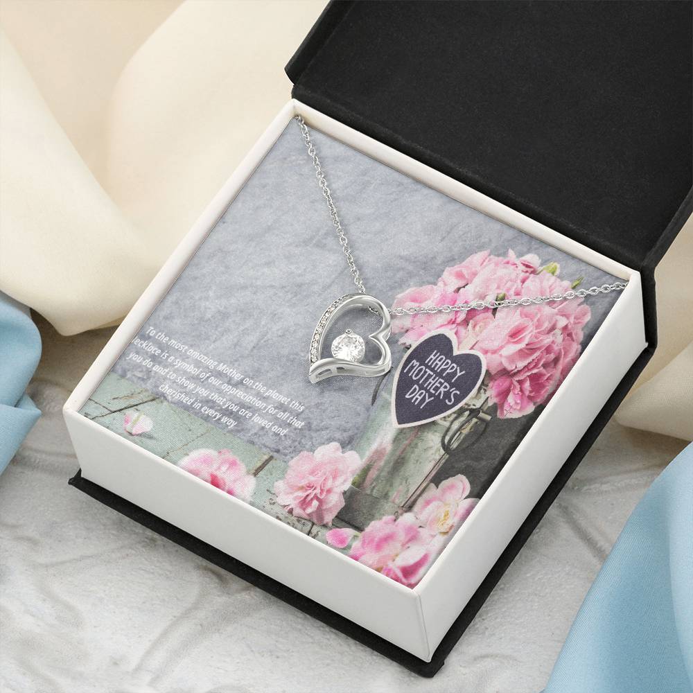 Happy Mothers Day Forever Love Necklace