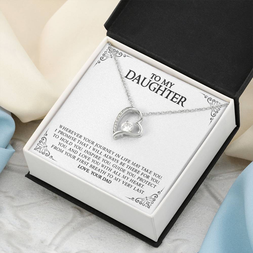 To My Daughter Gift Necklace Gift For Daughter From Dad Daughter Father Necklace Daughter Gift From Dad Grown Up Daughter Forever Love Necklace