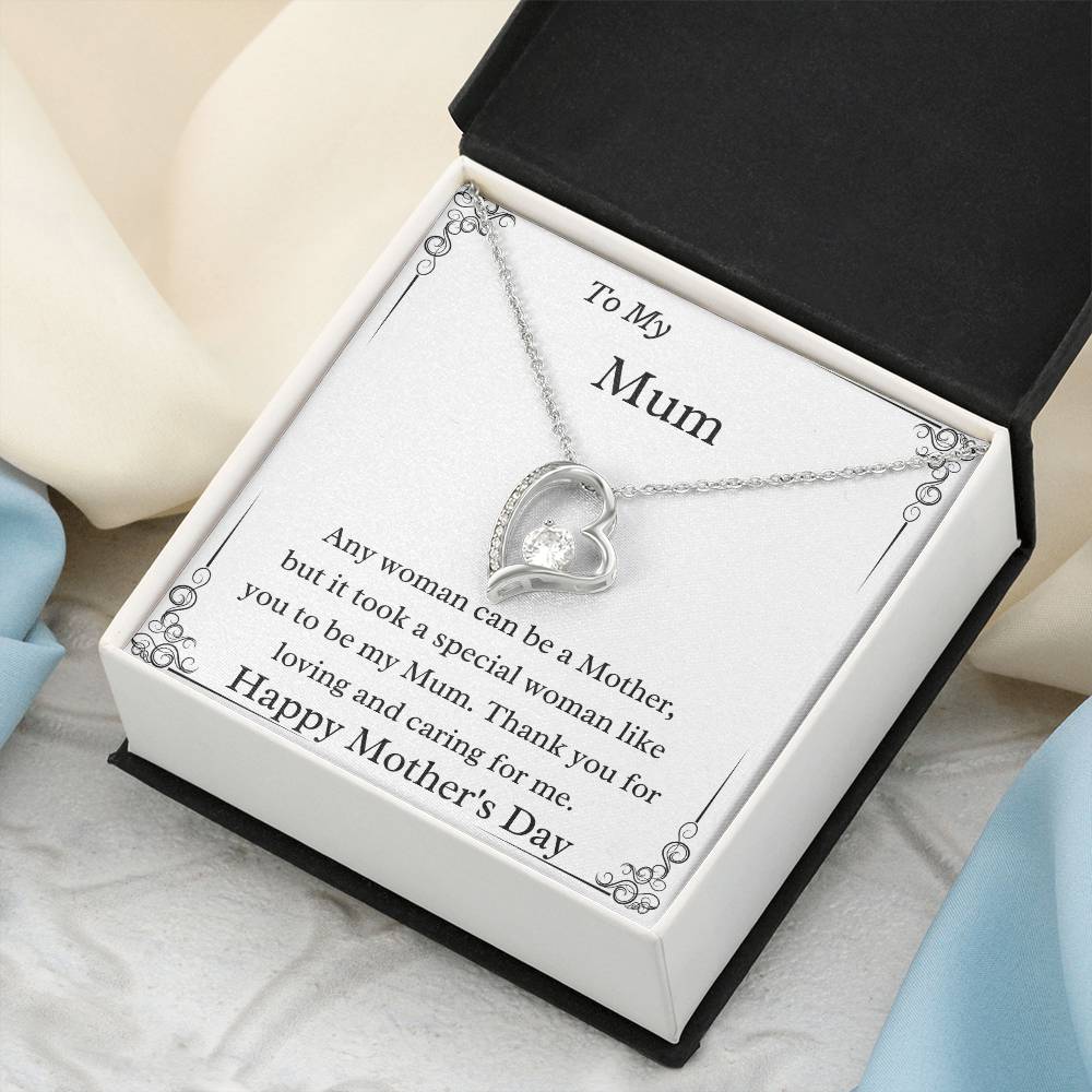 To My Mum A Special Woman Forever Love Mother's Day Necklace Forever Love Necklace