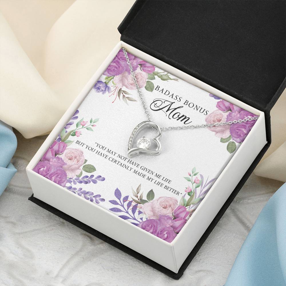 Badass Bonus Mom - Forever Necklace Forever Love Necklace