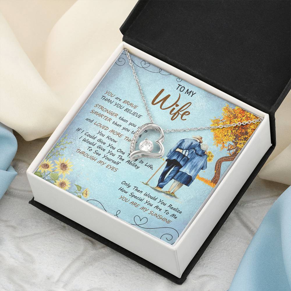 To My Wife Beauty Necklace Mother's Day Gift From Husband Anniversary Gift For Wife Birthday Gift For Wife Gift For Wife Necklace For Forever Love Necklace