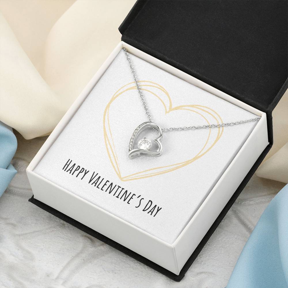 Happy Valentine's Day Necklace Forever Love Necklace