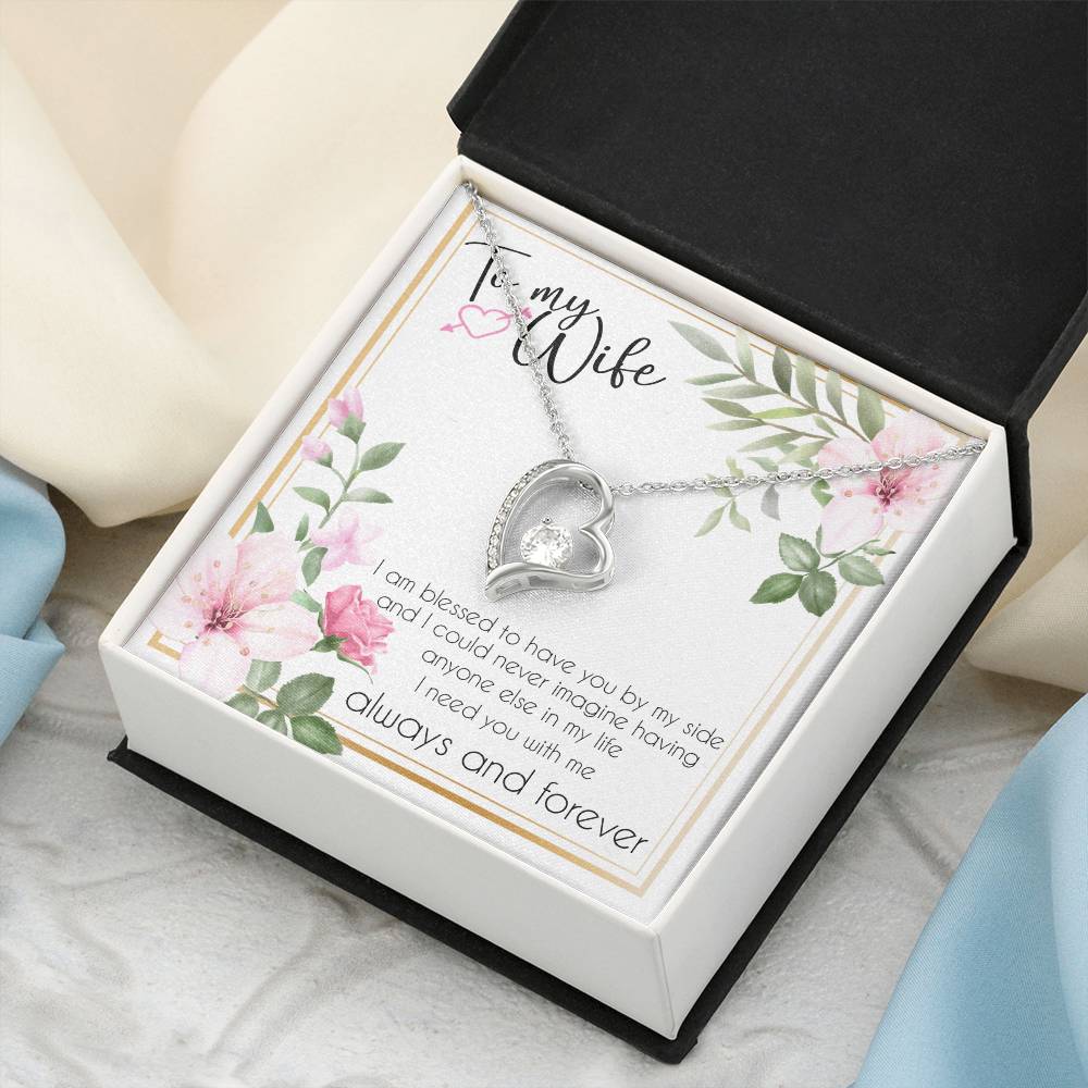 To My Wife Necklace Anniversary Gift For Wife Birthday Gift For Wife Gift For Wife Necklace For Wife Gift For Wife Birthday Forever Love Necklace