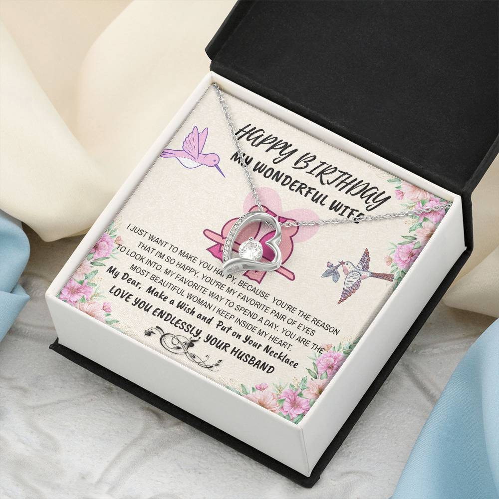 The Beauty Of Your Neverending Love Birthday Gift To Wife From Husband With Sentimental Message Forever Love Necklace