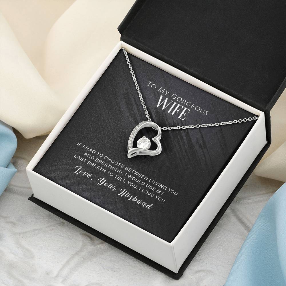To My Gorgeous Wife 2 1 Forever Love Necklace