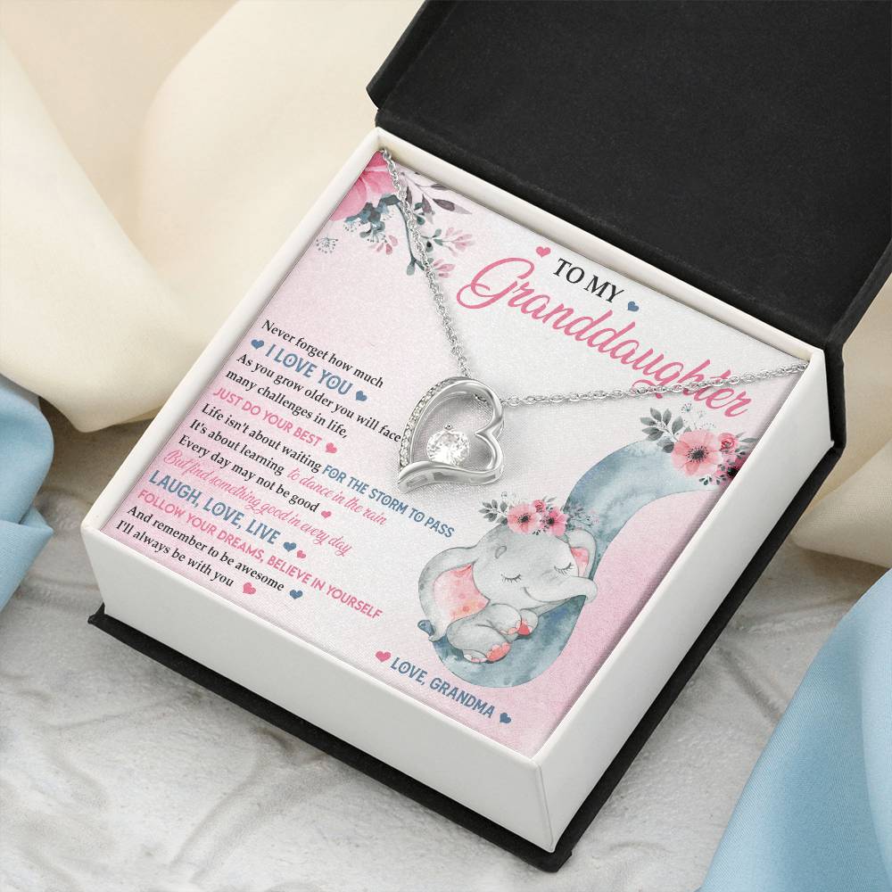 Believe In Yourself Great Gift For Granddaughter 1 Forever Love Necklace
