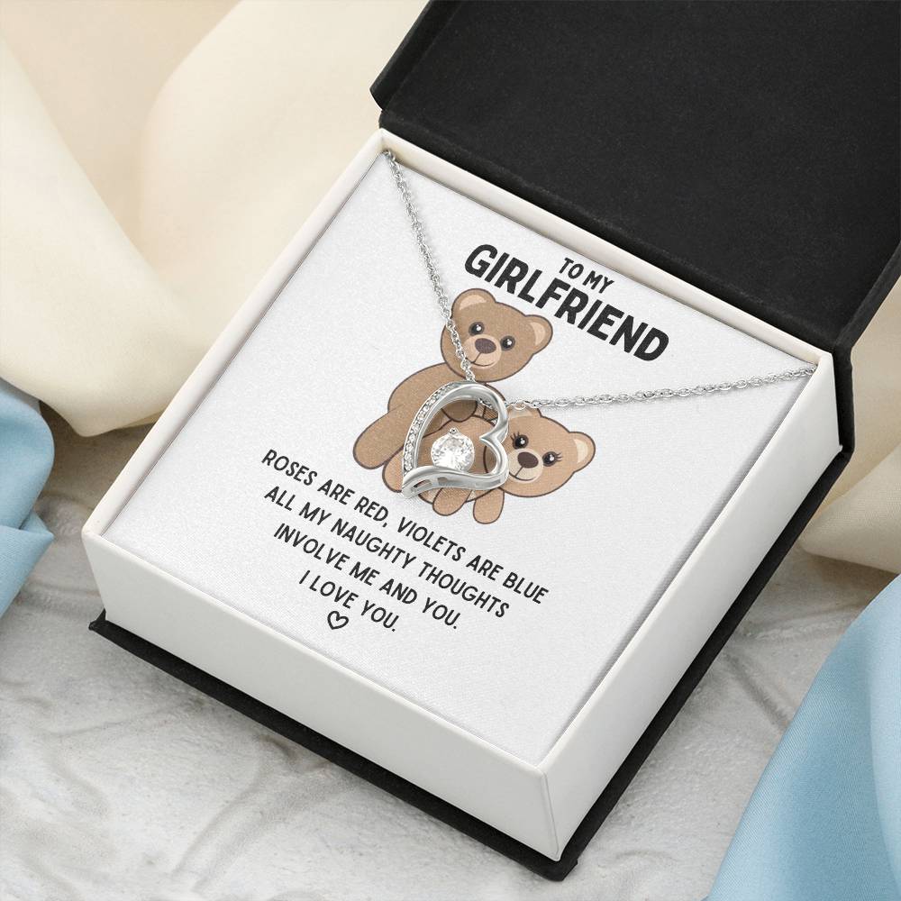 To My Girlfriend Naughty Thoughts Necklace 1 Forever Love Necklace
