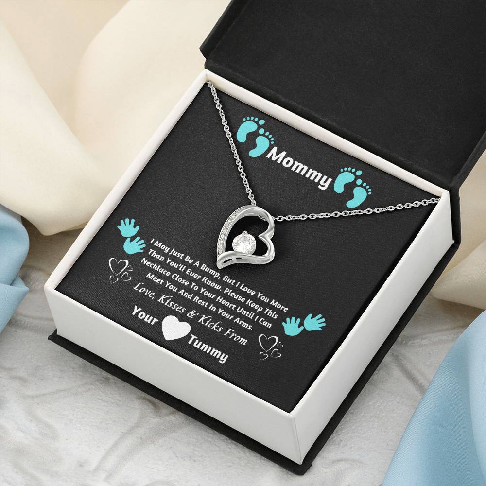 Mommy I Can't Wait To Meet You - Baby Boy Version Forever Love Necklace