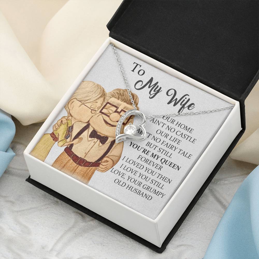 To My Wife Mother's Day Gift From Husband Romantic Valentines Gift For Wife Valentine's Day For Wife Forever Love Necklace