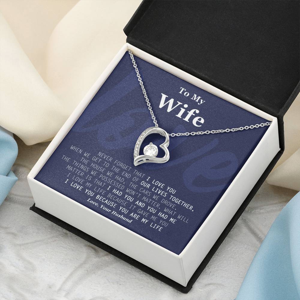Perfect Birthday Anniversary Thanksgiving Or Christmas Gift! Forever Love Necklace