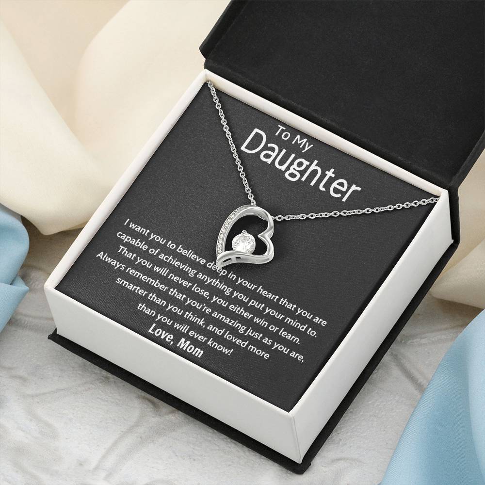 To My Daughter Beautiful Chapters Daughter Necklace Gift For Daughter Xmas Christmas Daughter Gift From Mom 4 1 Forever Love Necklace