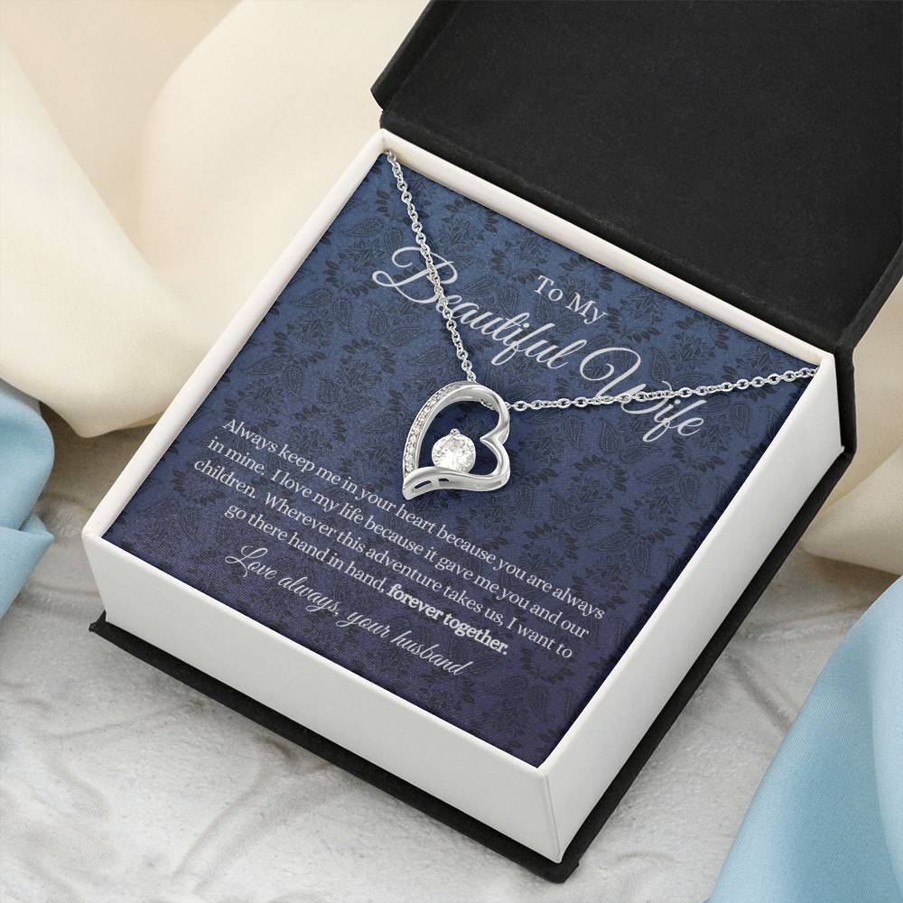 Keep Me In Your Heart Necklace Gift For Beautiful Wife Forever Love Necklace