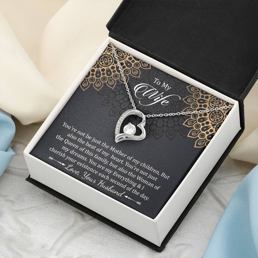 To My Wife - Mother Of My Children Forever Love Necklace