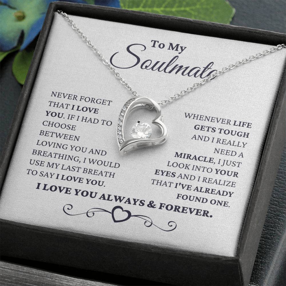 Gift For Soulmate - I Just Look Into Your Eyes Necklace Forever Love Necklace