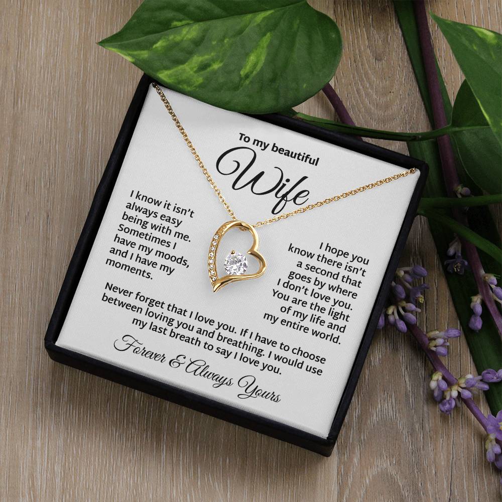 The Light Of My Life  To My Wife Necklace Forever Love Necklace