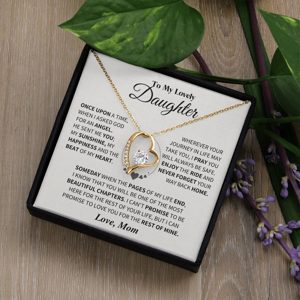 Daughter Gift- From Mom Forever Love Necklace