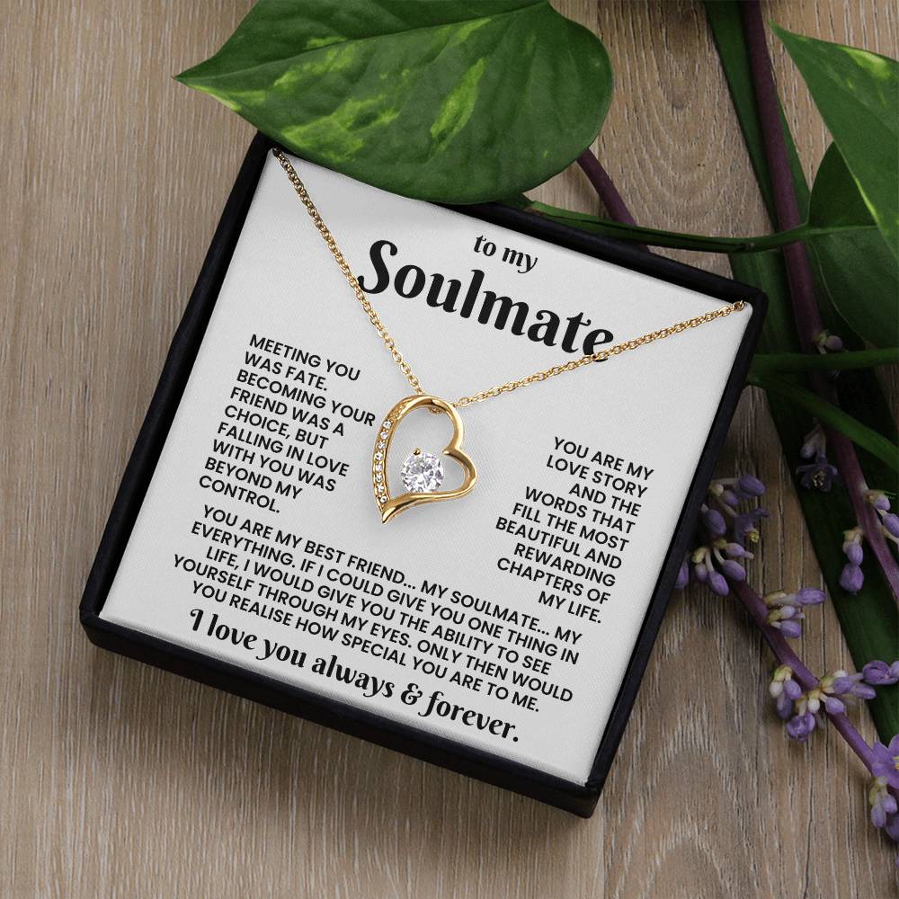 To My Soulmate You Are My Heart'S Home Forever Love Necklace
