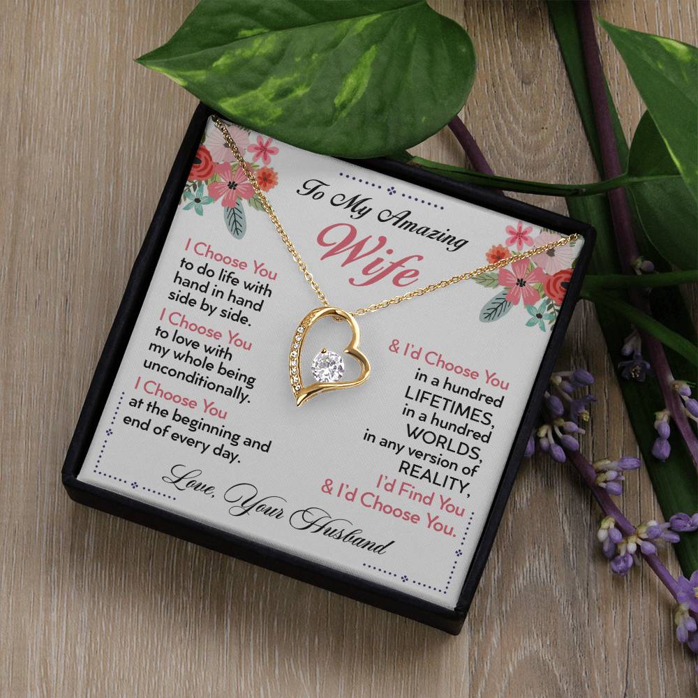 To My Wife  I Choose You  Forever Love Necklace Forever Love Necklace