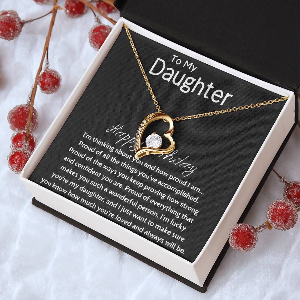 To My Daughter Beautiful Chapters Forever Love Necklace Daughter Necklace Gift For Daughter Xmas Christmas Daughter Gift From Mom 5 Forever Love Necklace